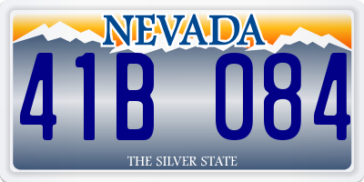 NV license plate 41B084