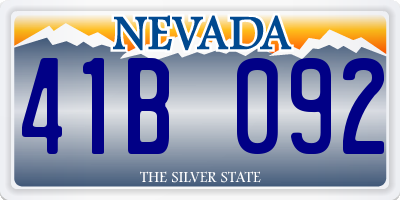 NV license plate 41B092