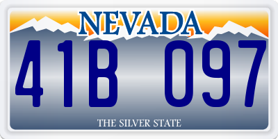 NV license plate 41B097
