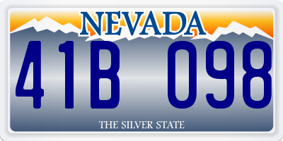 NV license plate 41B098