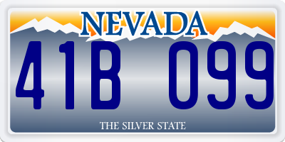 NV license plate 41B099