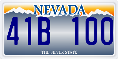 NV license plate 41B100