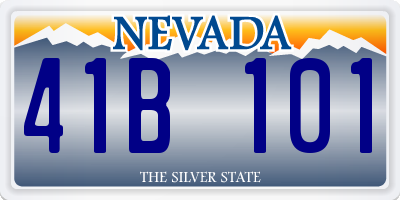 NV license plate 41B101