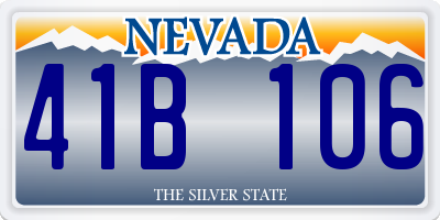 NV license plate 41B106