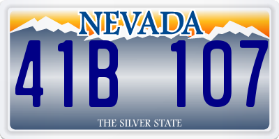 NV license plate 41B107