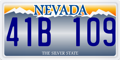 NV license plate 41B109