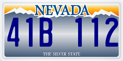 NV license plate 41B112