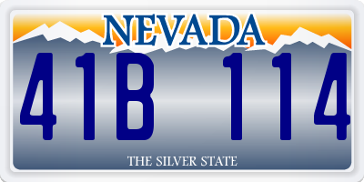 NV license plate 41B114