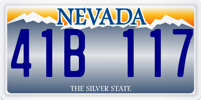 NV license plate 41B117