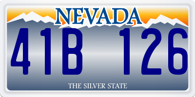 NV license plate 41B126