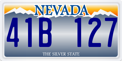 NV license plate 41B127