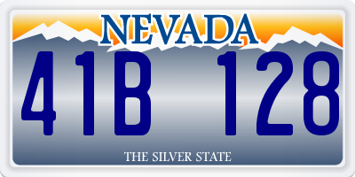 NV license plate 41B128