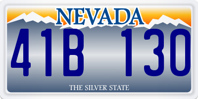 NV license plate 41B130