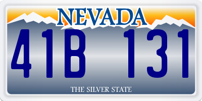 NV license plate 41B131
