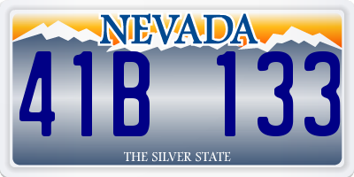 NV license plate 41B133