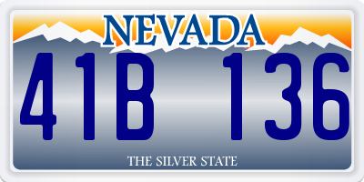 NV license plate 41B136