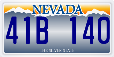 NV license plate 41B140