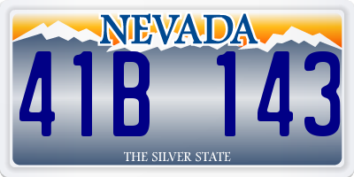 NV license plate 41B143