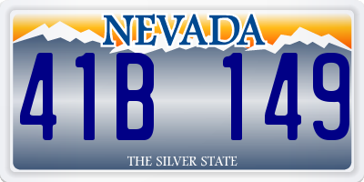 NV license plate 41B149