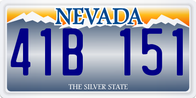 NV license plate 41B151