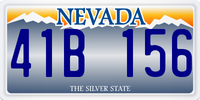 NV license plate 41B156
