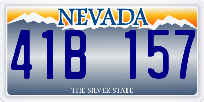 NV license plate 41B157