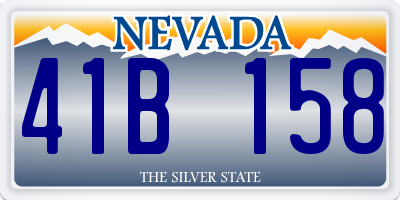 NV license plate 41B158