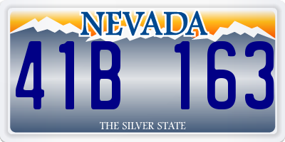 NV license plate 41B163