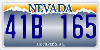 NV license plate 41B165