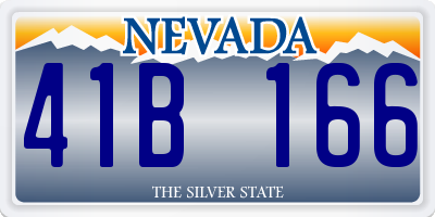 NV license plate 41B166
