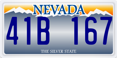 NV license plate 41B167