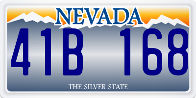 NV license plate 41B168
