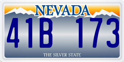 NV license plate 41B173