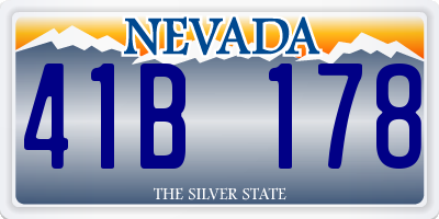 NV license plate 41B178