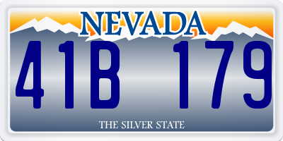 NV license plate 41B179