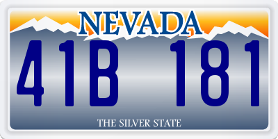 NV license plate 41B181