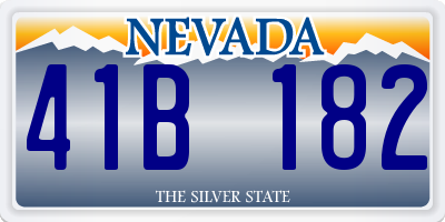 NV license plate 41B182