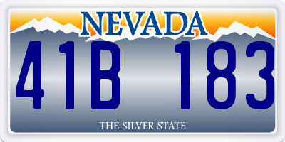 NV license plate 41B183