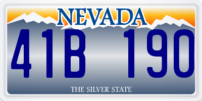 NV license plate 41B190