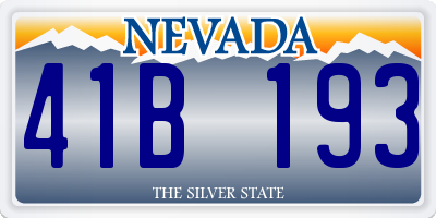 NV license plate 41B193