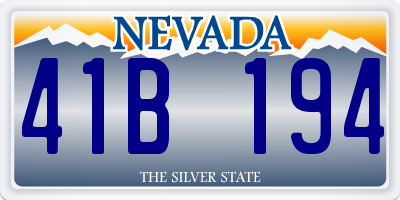 NV license plate 41B194