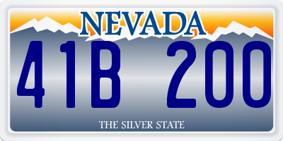 NV license plate 41B200