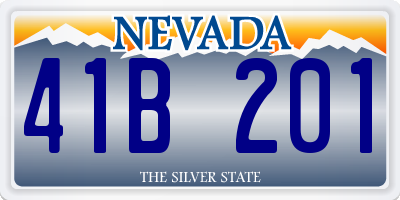 NV license plate 41B201