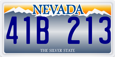 NV license plate 41B213