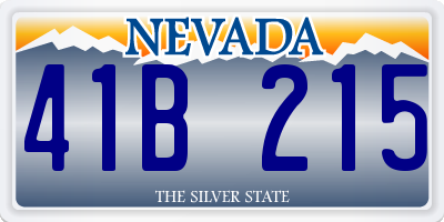 NV license plate 41B215
