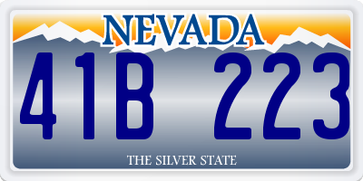 NV license plate 41B223