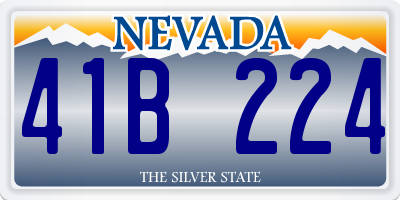 NV license plate 41B224