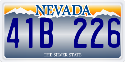 NV license plate 41B226