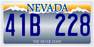 NV license plate 41B228