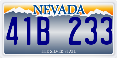 NV license plate 41B233